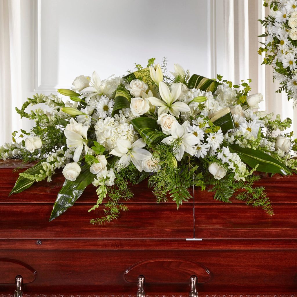 Funeral flowers small casket spray