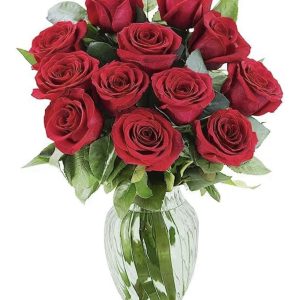 (1) Valentines 1 dozen roses