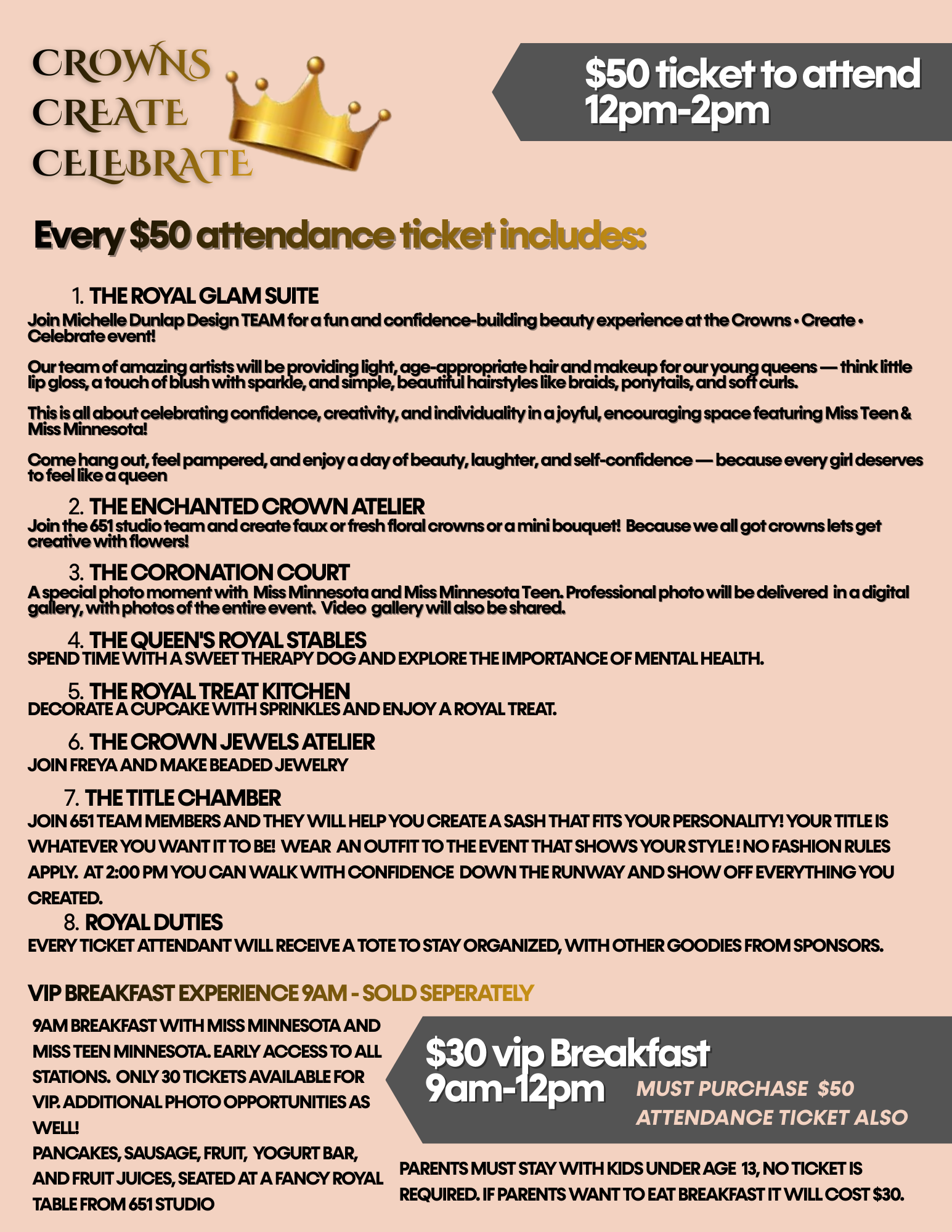 Crowns Create Celebrate Breakfast Ticket - Image 3